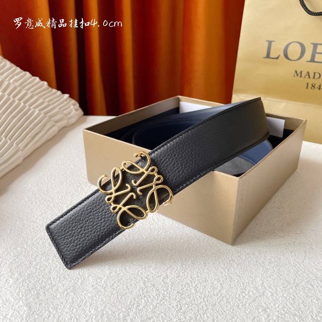 Loewe 罗意威 专柜同款 选用柔软双面小牛皮制作，时尚百搭，宽4.0Cm