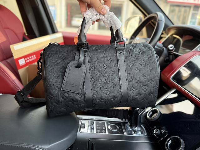 牛皮版高端货 新款 “Louis Vuitton”Lv旅行袋 路易威登旅行袋 M22765 Keepall Bandouliere 35可拆卸可节肩带拉链开合