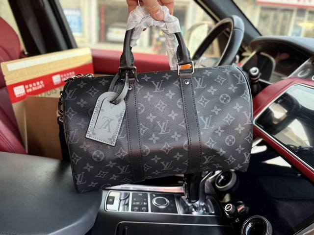 升级版高端货 新款 “Louis Vuitton”Lv旅行袋 路易威登旅行袋 M46655 Keepall Bandouliere 35可拆卸可 节肩带拉链开合