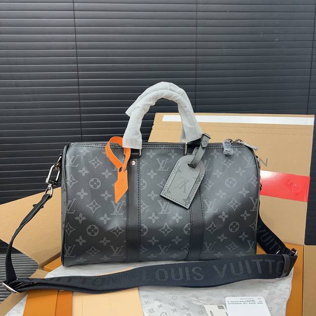 Louisvuitton 路易威登 Keepall35 旅行袋 手提包袋 机场包 采用精湛镶嵌细工，实物拍摄 原厂原版面料 配送防尘袋 礼盒 35 X 21 C