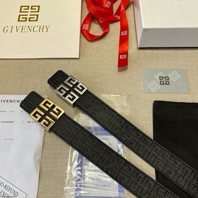 品牌：纪梵希givenchy 等级：定牛制皮、新开款模。带宽3.8厘米.油精边致 电车脑线 实物摄拍无修饰 上身效果超好、配专柜套全包装.送礼自首带选 送眼打针