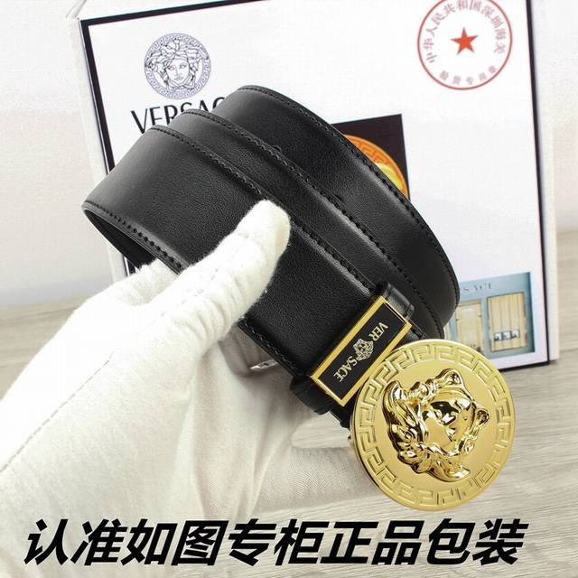 品牌：Versace.范思哲原单 型号：原单！请认准如图专柜包装 等级：意大利进口百分百头层牛皮，范思哲.Versace，世界著名奢侈品品牌，美人头经典之作，进