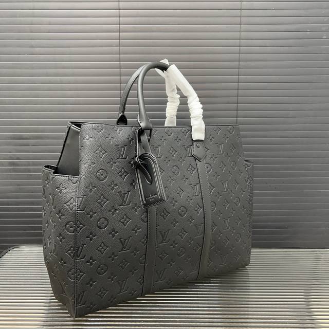 Louisvuitton 路易威登 男包单肩手提包老花sac Plat 24H 托特包采用精湛镶嵌细工，实物拍摄 原厂原版面料 配送小票 防尘袋 44 X 33