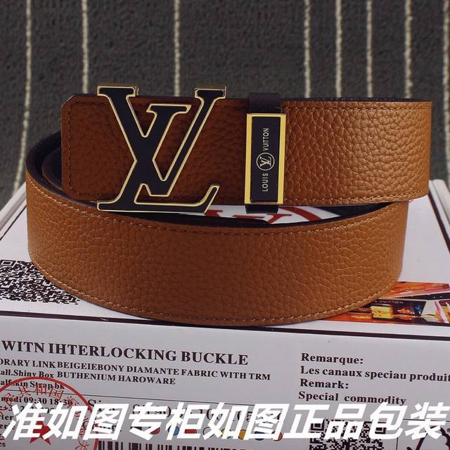 品名：Lv..路易..威登双面用 型号：认准如图专柜包装，赠送打孔器 材料：百分百头层牛皮，24K纯钢扣双面荔枝纹，双面可用，保证真皮。专柜同等质量， 送人自用