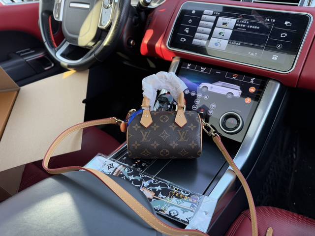 芯片版高端货 新款 “ Louis Vuitton ”Lv单肩包 路易威登枕头包 M81085 Louis Vuitton Speedy Nano 经典老花可拆