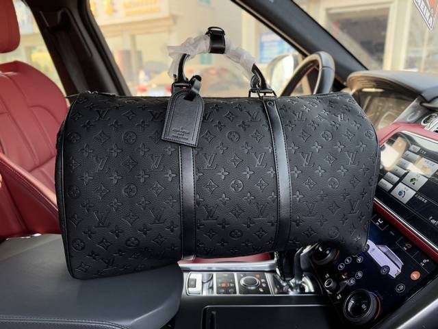 高端货 新款 “Louis Vuitton”Lv旅行袋 路易威登旅行袋 M59025 Louis Vuitton Keepall 50 老花压印可拆卸可调节肩带