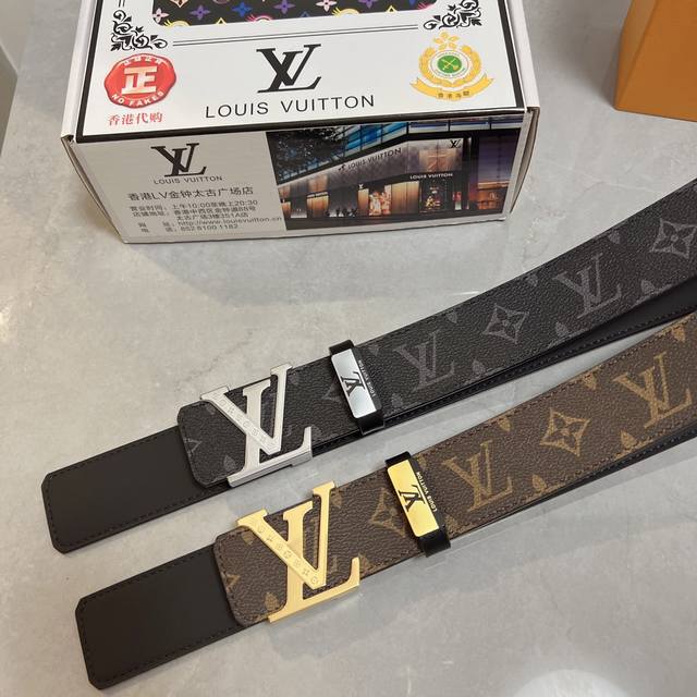 品名：Lv..路易..威登原单 材质：原单牛皮腰带 百分百头层牛皮腰带保证真皮，24K纯钢扣，专柜原单品质、做工精细，时尚大牌，送人自用首选 包装： 请认准如图