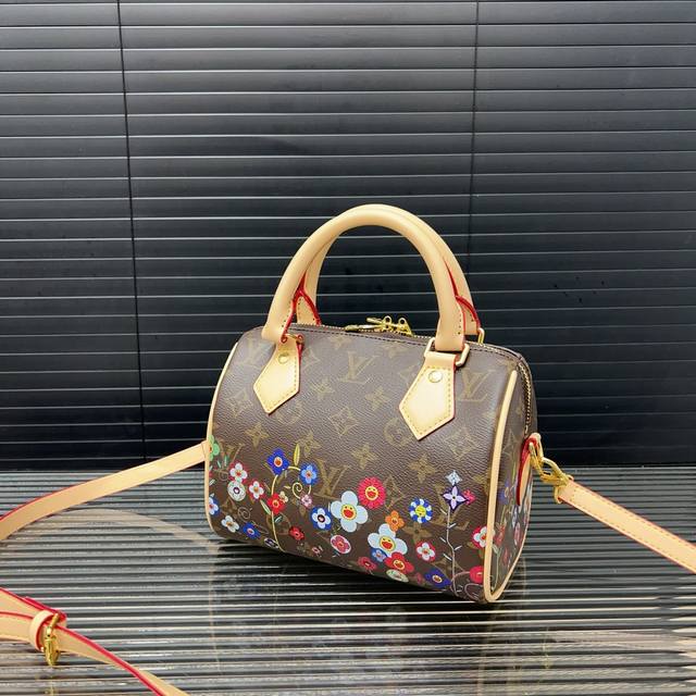 Louisvuitton 路易威登 X Takashi Murakami村上隆 联名款 Speedy 20 波士顿手袋 手提斜挎包 单肩包 实物拍摄 原厂原版面