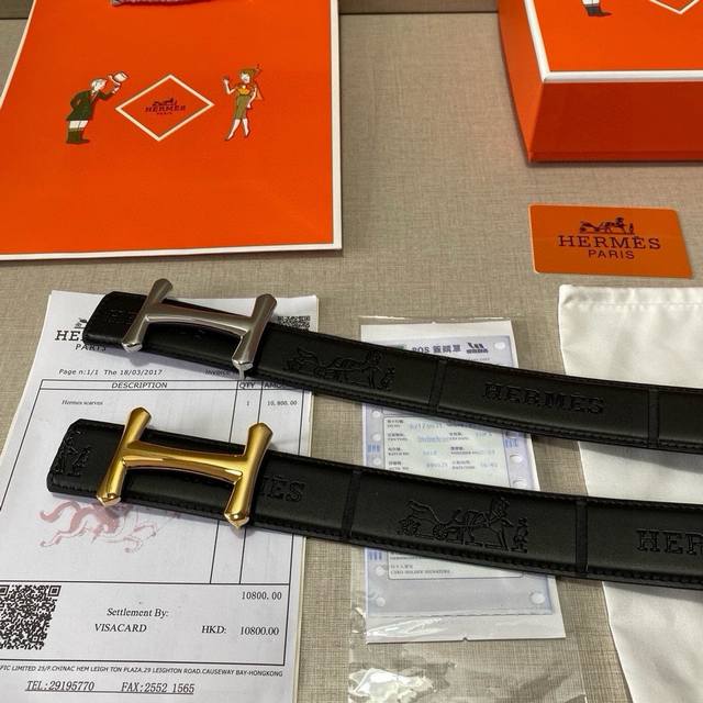 品牌：爱马仕hermes 钢扣 等级：原私单货.头牛层皮 专柜售、堪正比品！油精边致 电车脑线 手柔感软.实物摄拍无修饰 上效身果超好、.配专柜套全包装.送自礼