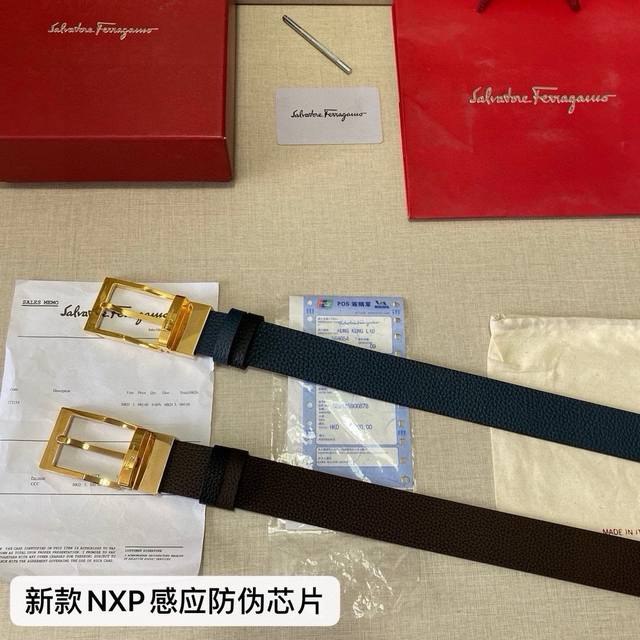 品牌：菲拉格慕ferragamo 芯片款 等级：原版品质.头层牛皮 专柜售经典爆款开模。油边精致 电脑车线 手感柔软.实物拍摄无修饰 上身效果超好、长度可裁剪.