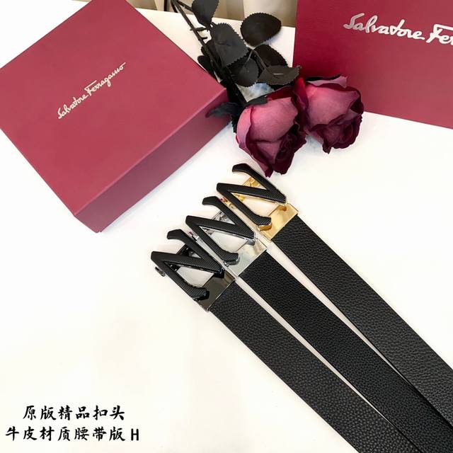 原版品质滑道 品牌：杰尼亚家 男款 颜色：黑 扣头：金 银 黑 扣头：原版精品纯铜五金扣头 带身：原版牛皮 尺寸：宽约：3.8Cm 长约：95Cm-125Cm