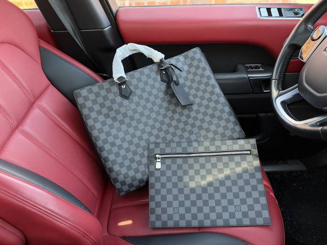 高端货 新款 “ Louis Vuitton ”Lv公文包 路易威登公文包 M44733 Louis Vuitton Grand Sac 帆布 帆布包手袋手提包