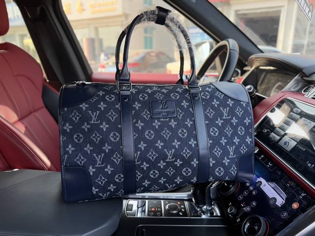 高端货 新款 “ Louis Vuitton ”Lv旅行袋 路易威登旅行包 Louis Vuitton Keepall 45 经典老花满印可调节可拆卸肩带 涂层