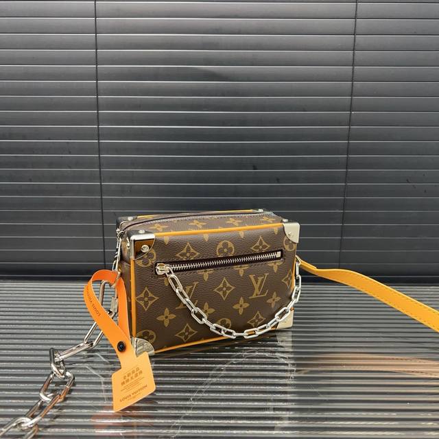 Louisvuitton 路易威登 老花系列 Mini Soft Trunk压花 链条盒子包 小方包 男女通用斜挎包 小箱子 实物拍摄 原厂原版面料 防尘袋 折