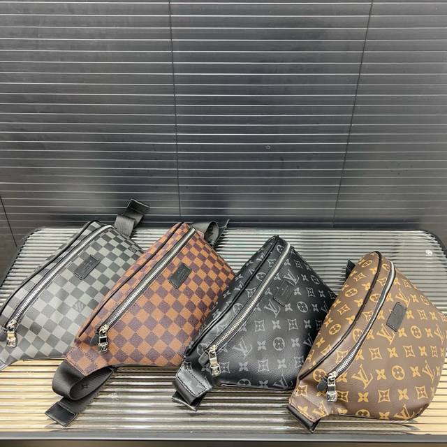 Louisvuitton 路易威登 印花腰包 斜挎胸包 采用精湛镶嵌细工，实物拍摄 原厂原版面料 配送小票 防尘布袋 礼盒 30 X 17 Cm