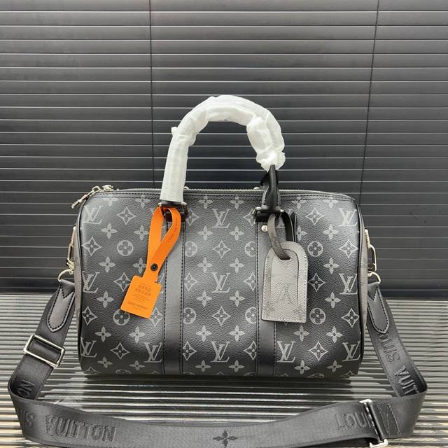 Louisvuitton 路易威登 Keepall35 旅行袋 手提包袋 机场包 采用精湛镶嵌细工，实物拍摄 原厂原版面料 配送防尘袋 礼盒 35 X 21 C