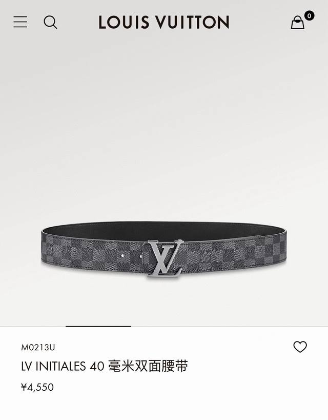 路易 Lv 全套包装 40Mm宽度 正品一体铸造定制五金扣，原厂皮料 双面原厂定制面料，可双面使用！区别市场货