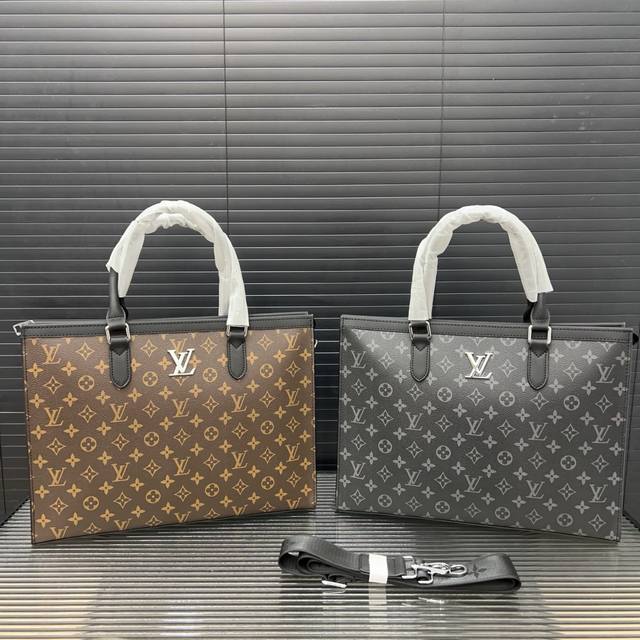 LouisVuitton 路易威登 男士公文包 电脑包 斜挎手提包 采用精湛镶嵌细工，经典百搭 实物拍摄 原厂原版面料 高端品质 配送防尘袋 38 x 27 c