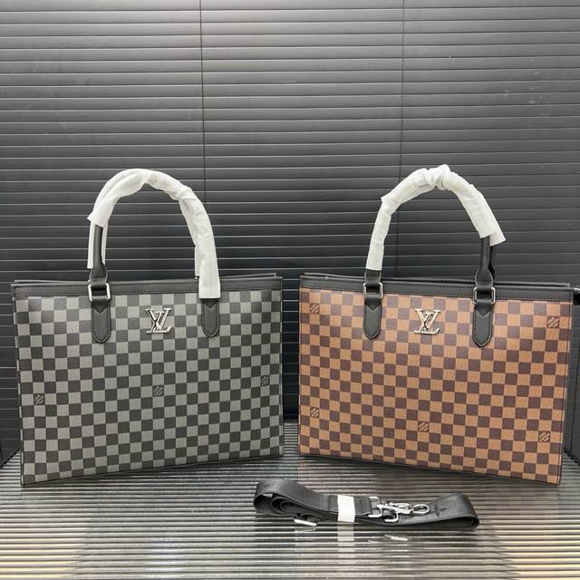 LouisVuitton 路易威登 男士公文包 电脑包 斜挎手提包 采用精湛镶嵌细工，经典百搭 实物拍摄 原厂原版面料 高端品质 配送防尘袋 38 x 27 c