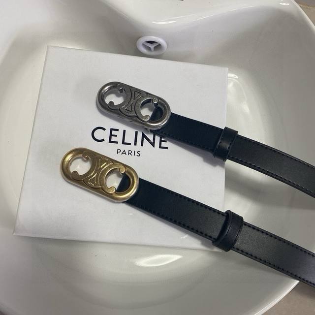 赛琳 céline 新款 正品复刻，细节完美凯旋门腰带 2.5cm精品 铜扣