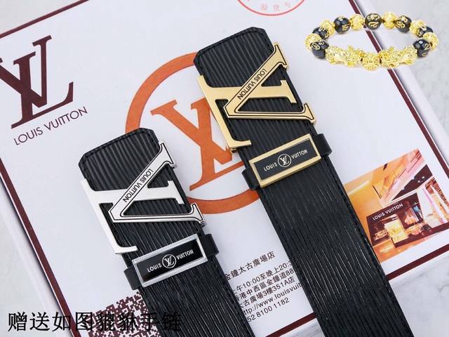 皮带：Lv..路易..威登原单 腰带：百分百头层牛皮，保证真皮。24K纯钢扣双面可用专柜同等质量， 送人自用首选包装： 请认准如图专柜包装，赠送打孔器，银联发票