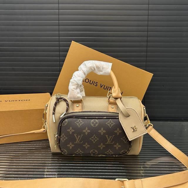 Louisvuitton 路易威登 Keepall25 单肩手提包 印花斜挎包 采用精湛镶嵌细工，经典百搭 实物拍摄 原厂原版面料 配送礼盒 防尘袋 15 X