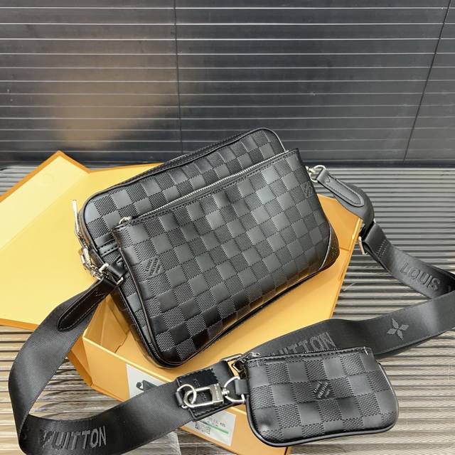 Louisvuitton 路易威登trio三合一 邮差包 单肩包 男女通用斜挎包 经典百搭 实物拍摄 配送防尘袋 礼盒 25 X 18 Cm。