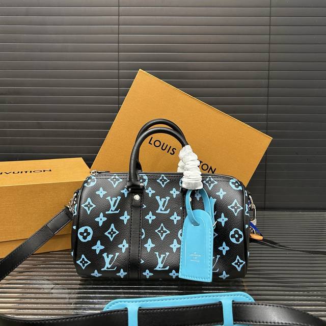 Louisvuitton 路易威登 keepall 25 系列手袋 印花手提斜挎包 单肩包 实物拍摄 原厂原版面料 配送防尘布袋 折叠礼盒 15 X 25 Cm