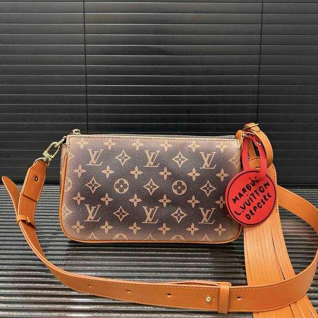 Louisvuitton 路易威登麻将包 Pochette Accessoire Xl 斜挎包 老花包 男包 邮差包 男士休闲单肩 附带 防尘袋 礼盒 规格 1