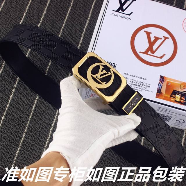 品名：Lv..路易..威登原单 型号：认准如图专柜包装，赠送打孔器 材料：百分百头层牛皮，24K纯钢扣格子纹路保证真皮。专柜同等质量， 送人自用首选 包装： 请 - 点击图像关闭